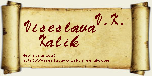 Višeslava Kalik vizit kartica